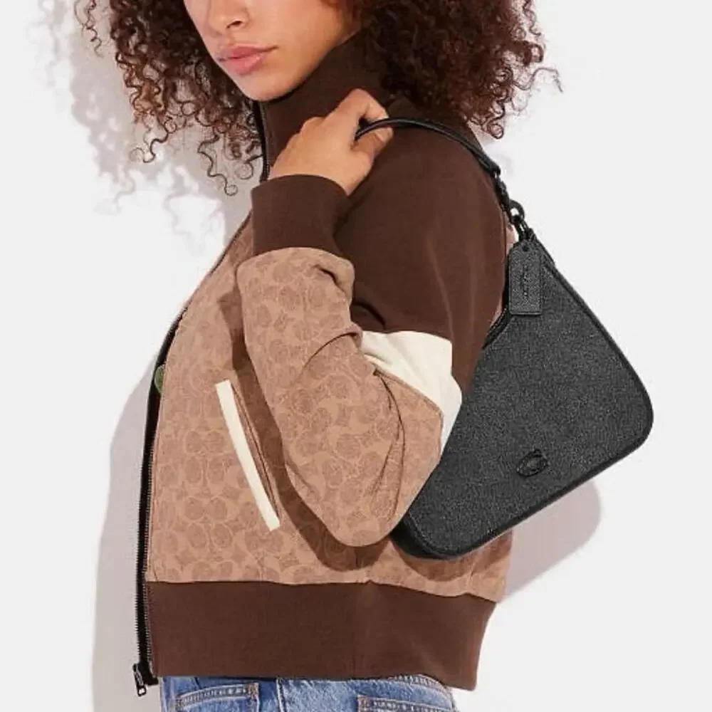 Coach hobo black small crossgrain - Picture 7 of 8